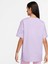 Sportswear Essentials Kadın Mor T-Shirt - Bol ve Uzun Kesim %100 Pamuk -FD4149-511 4