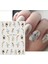 Gold Parıltılı Karikatür Dallar Tırnak Süsleme Stickerı Nail Art Süslemeleri 1