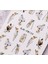 Gold Parıltılı Karikatür Dallar Tırnak Süsleme Stickerı Nail Art Süslemeleri 2