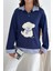 Kadın Nakış Peluş Ayıcık Figürlü Sweatshirt – Eğlenceli & Şehirli Stil 3