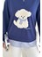 Kadın Nakış Peluş Ayıcık Figürlü Sweatshirt – Eğlenceli & Şehirli Stil 4