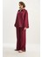 Kadın Yumuşak Dokulu Bisiklet Yaka Oversize Sweat Pantolon Viskon Dalgıç Takım 3