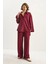 Kadın Yumuşak Dokulu Bisiklet Yaka Oversize Sweat Pantolon Viskon Dalgıç Takım 4