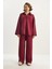 Kadın Yumuşak Dokulu Bisiklet Yaka Oversize Sweat Pantolon Viskon Dalgıç Takım 5