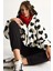 Kadın Kalpli Kapüşonlu Oversize Peluş Mont Rı 1