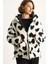 Kadın Kalpli Kapüşonlu Oversize Peluş Mont Rı 5