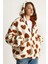 Kadın Kalpli Kapüşonlu Oversize Peluş Mont Rı 1