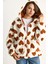 Kadın Kalpli Kapüşonlu Oversize Peluş Mont Rı 3