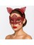 Romantik Kırmızı Dantel Maske Seti – Kedi Kulaklı Taç ve Maske No 3 1