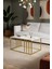 Midas Orta Sehpa Gold Metal Meşe Raf 1