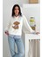 Kadın Nakış Peluş Ayıcık Figürlü Sweatshirt – Eğlenceli & Şehirli Stil 2