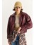 Kadın Oversize Belli Lastikli Suni Deri Bomber Ceket 4