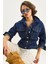 Kadın Beli Lastikli Denim Ceket 1