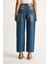 Kadın Baggy Fit Yüksek Bel Düz Paça Denim Pantolon 7