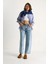 Kadın Geniş Paça Yüksek Bel Deri Ip Kemerli Denim Pantolon 3