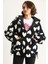 Kadın Kalpli Kapüşonlu Oversize Peluş Mont Rı 4