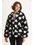 Kadın Kalpli Kapüşonlu Oversize Peluş Mont Rı 5