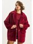 Kadın Çift Cepli Oversize Peluş Mont 3