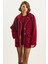 Kadın Çift Cepli Oversize Peluş Mont 4