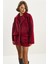 Kadın Çift Cepli Oversize Peluş Mont 6