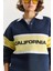 Kadın Polo Yaka Düğmeli California Yazılı Nakış Detaylı Oversize Kadın Sweatshirt 6