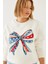 Kadın Renkli Kelebek Baskılı Sweatshirt 2