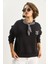 Kadın Fular Detaylı Leopar Nakışlı Üç Iplik Şardonlu Oversize Sweatshirt 6