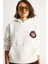 Kadın Nakış Işlemeli Kapüşonlu Kanguru Cepli Sweatshirt 6