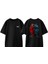 Heat Tasarım Sırt Baskılı Pamuk Siyah Oversize T-Shirt 1