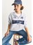 Kadın Nakışlı Yarım Fermuarlı Polo Yaka Şardonlu Oversize Sweatshirt 2