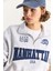 Kadın Nakışlı Yarım Fermuarlı Polo Yaka Şardonlu Oversize Sweatshirt 5