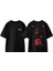 Japanese 4 Tasarım Sırt Baskılı Pamuk Siyah Oversize T-Shirt 1
