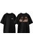 Mikasa Eyes Tasarım Sırt Baskılı Pamuk Siyah Oversize T-Shirt 1