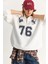 Kadın Üç Iplik Uzun Kollu Yarım Fermuarlı Dik Yaka Baskılı Sweatshirt 4