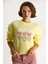 Kadın Bisiklet Yaka Kalp Nakışlı Şardonlu Üç Iplik Sweatshirt 6