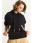 Kadın Kapüşonlu Etnik Şerit Detaylı Kanguru Cepli Şardonlu Sweatshirt 5