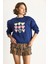 Kadın Bisiklet Yaka Kalp Nakışlı Şardonlu Üç Iplik Sweatshirt 5