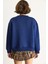 Kadın Bisiklet Yaka Kalp Nakışlı Şardonlu Üç Iplik Sweatshirt 6