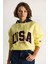 Kadın Usa Işlemeli Şardonlu Kapüşonlu Salaş Sweatshirt 5