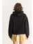 Kadın Kapüşonlu Etnik Şerit Detaylı Kanguru Cepli Şardonlu Sweatshirt 8