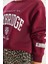 Kadın Bisiklet Yaka Baskılı Üç Iplik Şardonlu Basic Sweatshirt 5