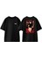 Deftones 5 Tasarım Sırt Baskılı Pamuk Siyah Oversize T-Shirt 1