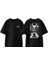 Ghost Knight Tasarım Sırt Baskılı Pamuk Siyah Oversize T-Shirt 1