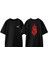 Slipknot Rock Müzik 17 Tasarım Sırt Baskılı Pamuk Siyah Oversize T-Shirt 1