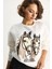 Kadın Bisiklet Yaka Dijital Cowboy Baskılı Salaş Sweatshirt 4