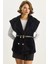 Kadın Suni Kürk Dokulu Kemerli Cep Detaylı Astarlı Yelek 1