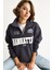 Kadın Nakışlı Yarım Fermuarlı Polo Yaka Şardonlu Oversize Sweatshirt 1
