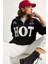 Kadın Fermuarlı Dik Yaka Işlemeli Üç Iplik Şardonlu Oversize Sweatshirt 2