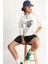 Kadın London Işlemeli Dik Yaka Fermuar Detaylı Şardonlu Oversize Sweatshirt 1
