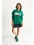 Kadın Nakışlı Yarım Fermuarlı Polo Yaka Şardonlu Oversize Sweatshirt 2